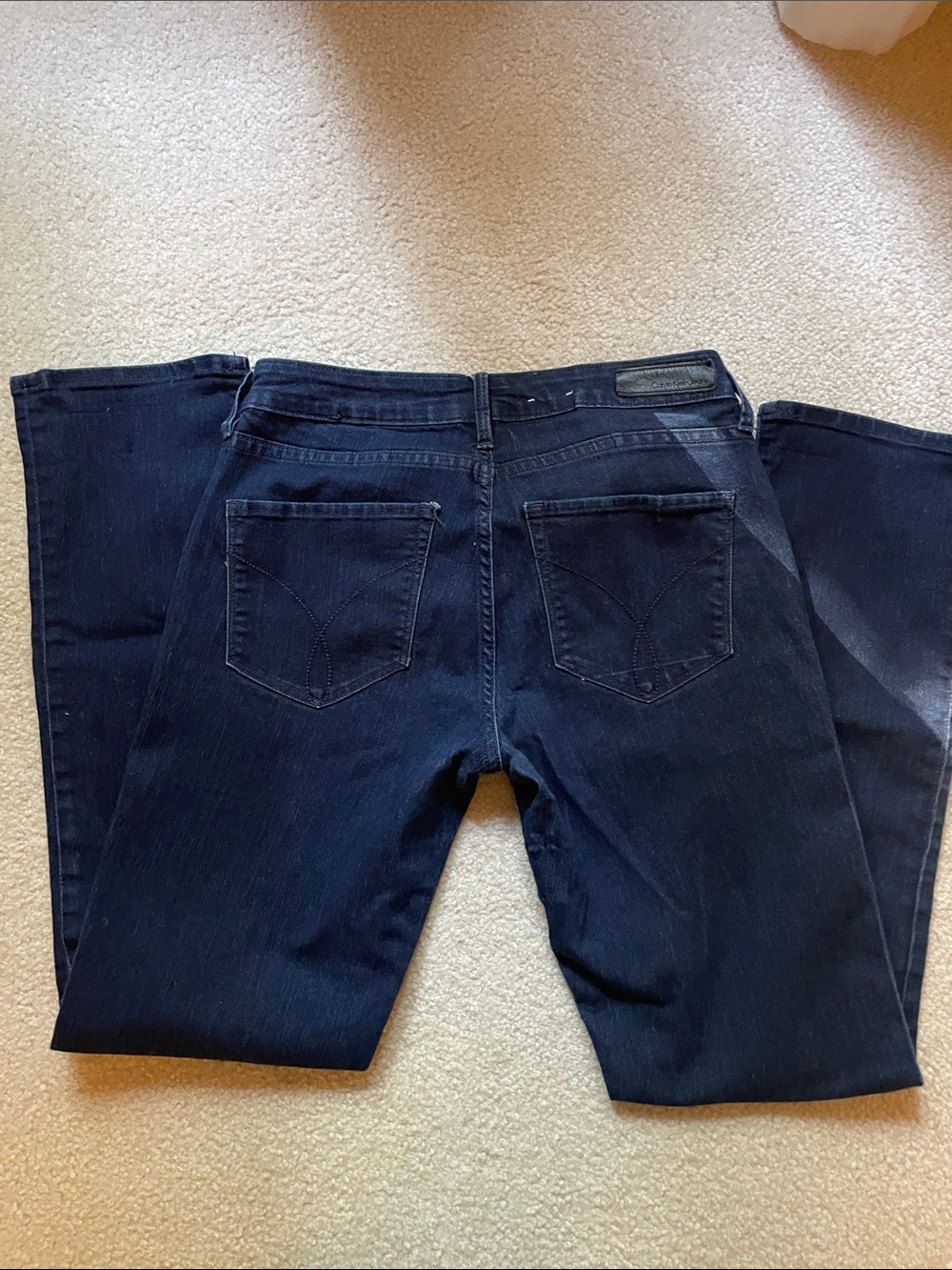 Calvin Klein Jeans Dark Navy Straight Leg Stretch Denim size 4 30” length - Picture 4 of 4